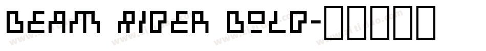 Beam Rider Bold字体转换